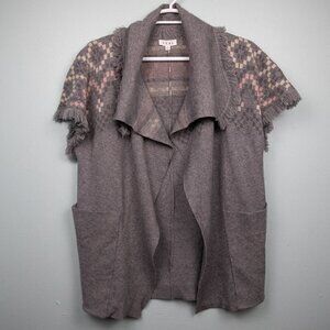 THML grey short sleeve open cardigan-S